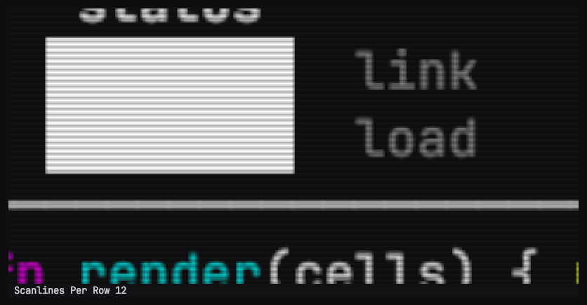 scanlines per row 2